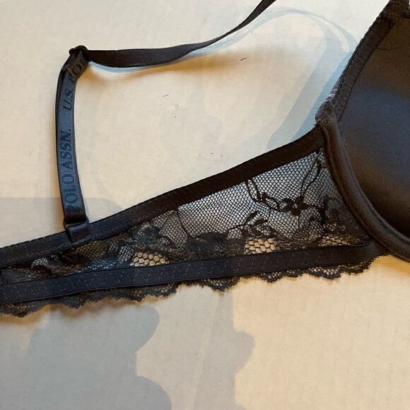 U.S. Polo Assn. Bra 34C blue and gray push up and underwire padded, lace - Picture 4 of 9